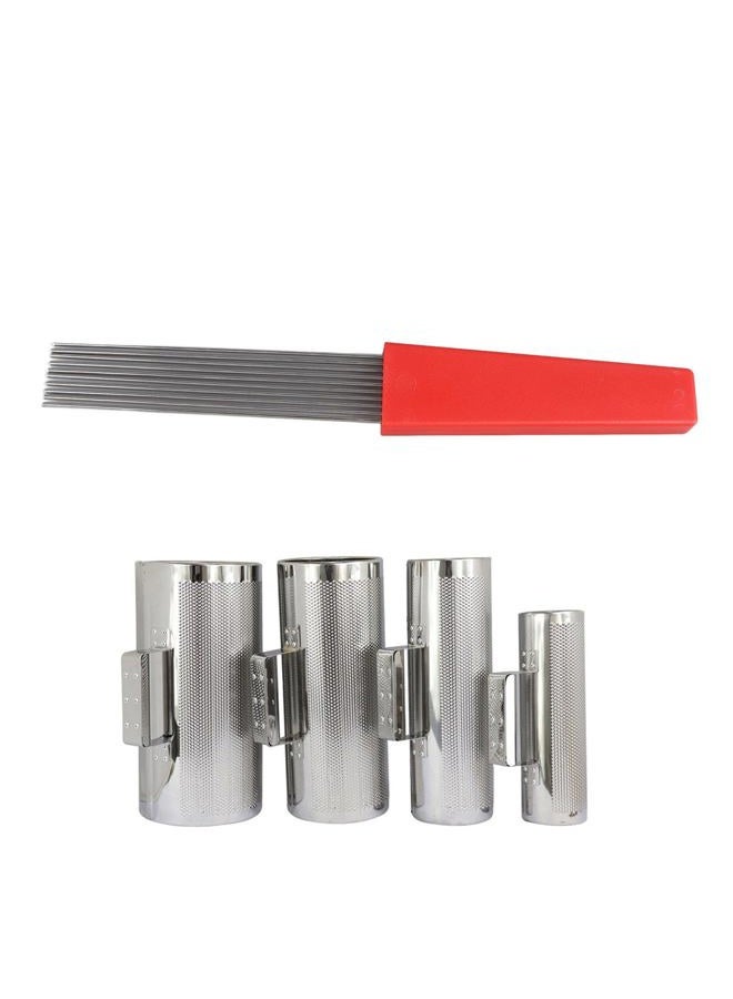 LiebeWH Guiro Brush Scraper Stainless Steel Percussion Guiro Scratcher Guiro Instrument Brush Scraper Replacement for Party - Image 3