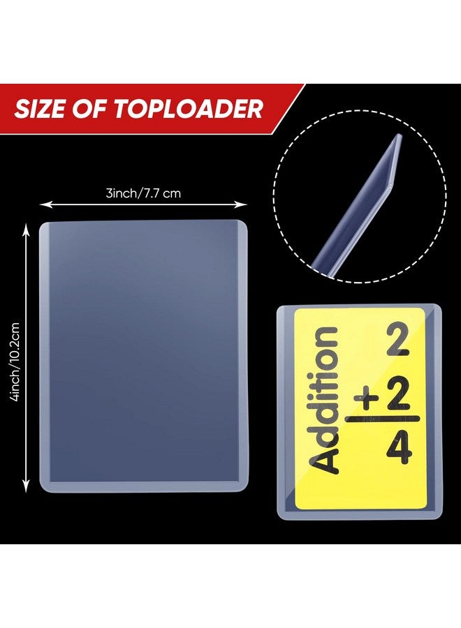 Chinco 400 Pieces Card Sleeve Hard Plastic Card Protector Card Holder For Trading Card Baseball Card Football Card Sport Card Card Photo Card 3 X 4 Inches (Clear)  - Image 3