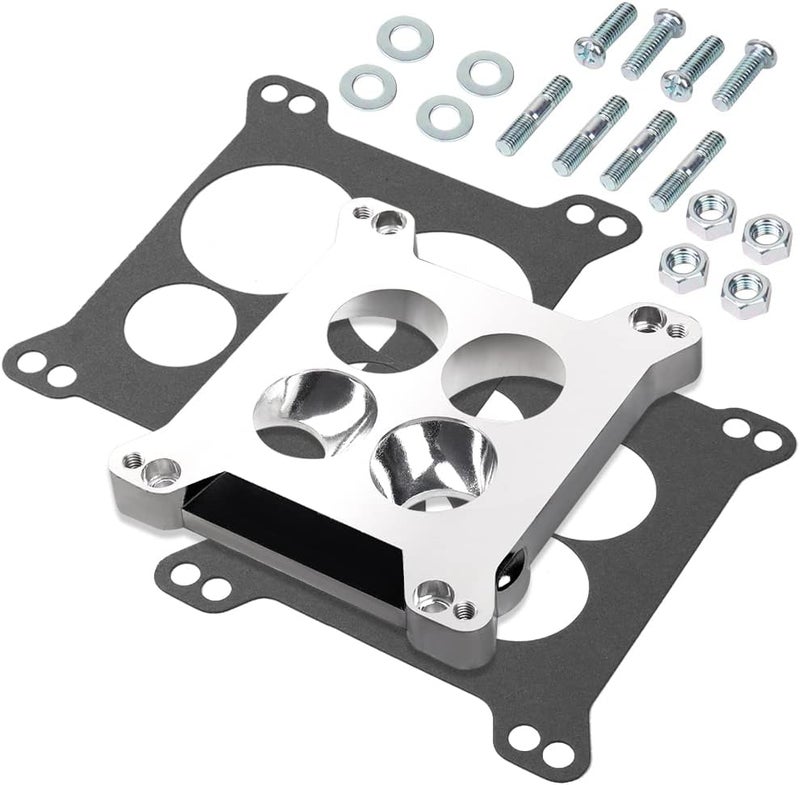 SOASEMBE Edelbrock 2696 Carburetor Spacer Adapter - Square-Bore to Spread-Bore Aluminum - Image 4