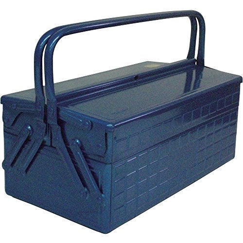 TRUSCO GL-410-B 2-Tier Tool Box, 16.2 x 8.7 x 11.4 inches (412 x 220 x 289 cm), Blue - Image 1