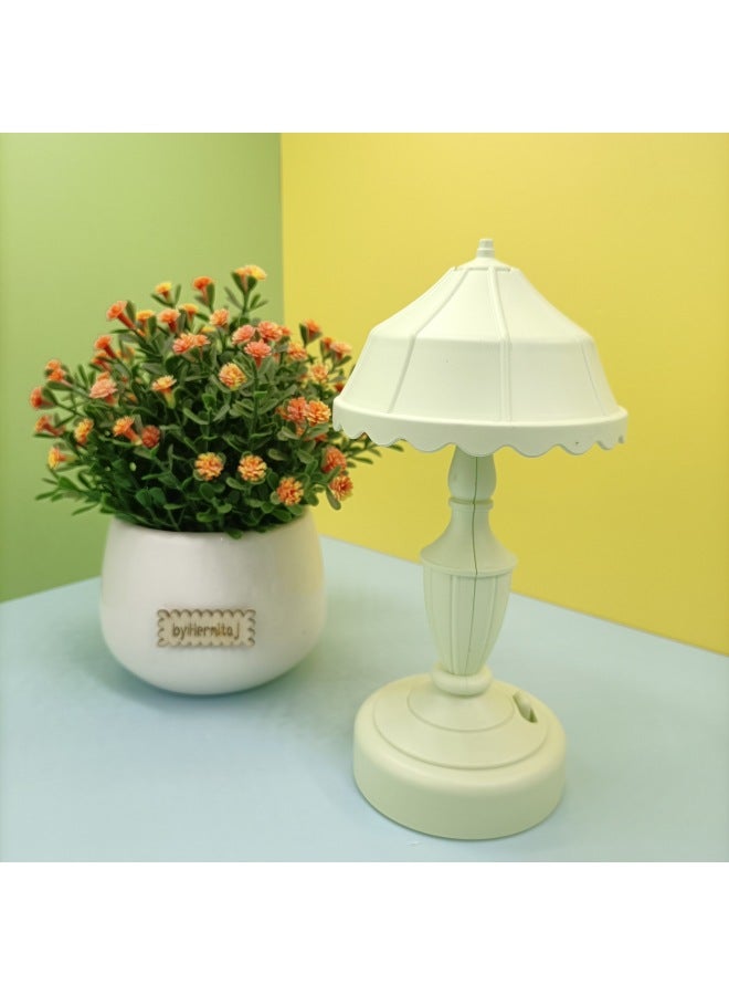 Creative Ins Retro Lotus Leaf USB Lamp Student Desktop Flower Decorative Table Lamp Bedroom DIY Ornaments Gift-Color:BJJ058-4 Green (random Poles)  - Image 1