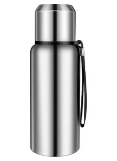 TYCOM Thermal Insulated Water Bottle 1000 ML With LED 316 Stainless Steel Double Wall Vacuum insulated Water Bottles for Hot Cold Water Gym Bottle Flask Bottle LED Display Silver.  - Image 1