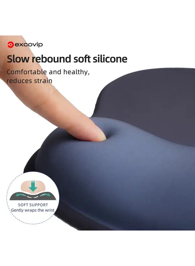 Ergonomic Wrist Mouse Pad And Keyboard Support Set Blue Black For Office Gaming Study - Image 5