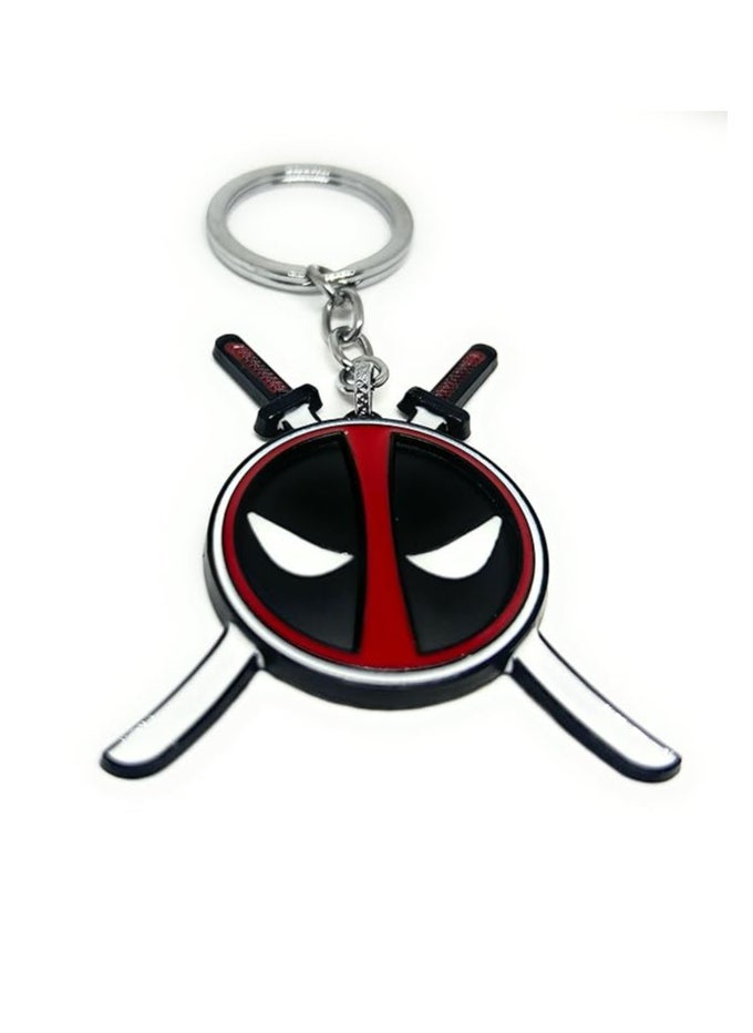 Generic - Avengers Marvel 3D Cross Sword Deadpool Keychain | Ideal Gift for Men, Boyfriend, Brother, and Avenger Fans | Keyring For Bikes, Cars - Image 1