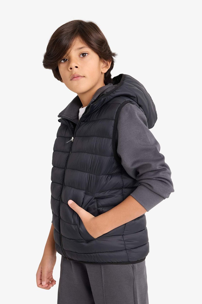 DeFacto Boy Hooded Water Repellent Vest - Image 3