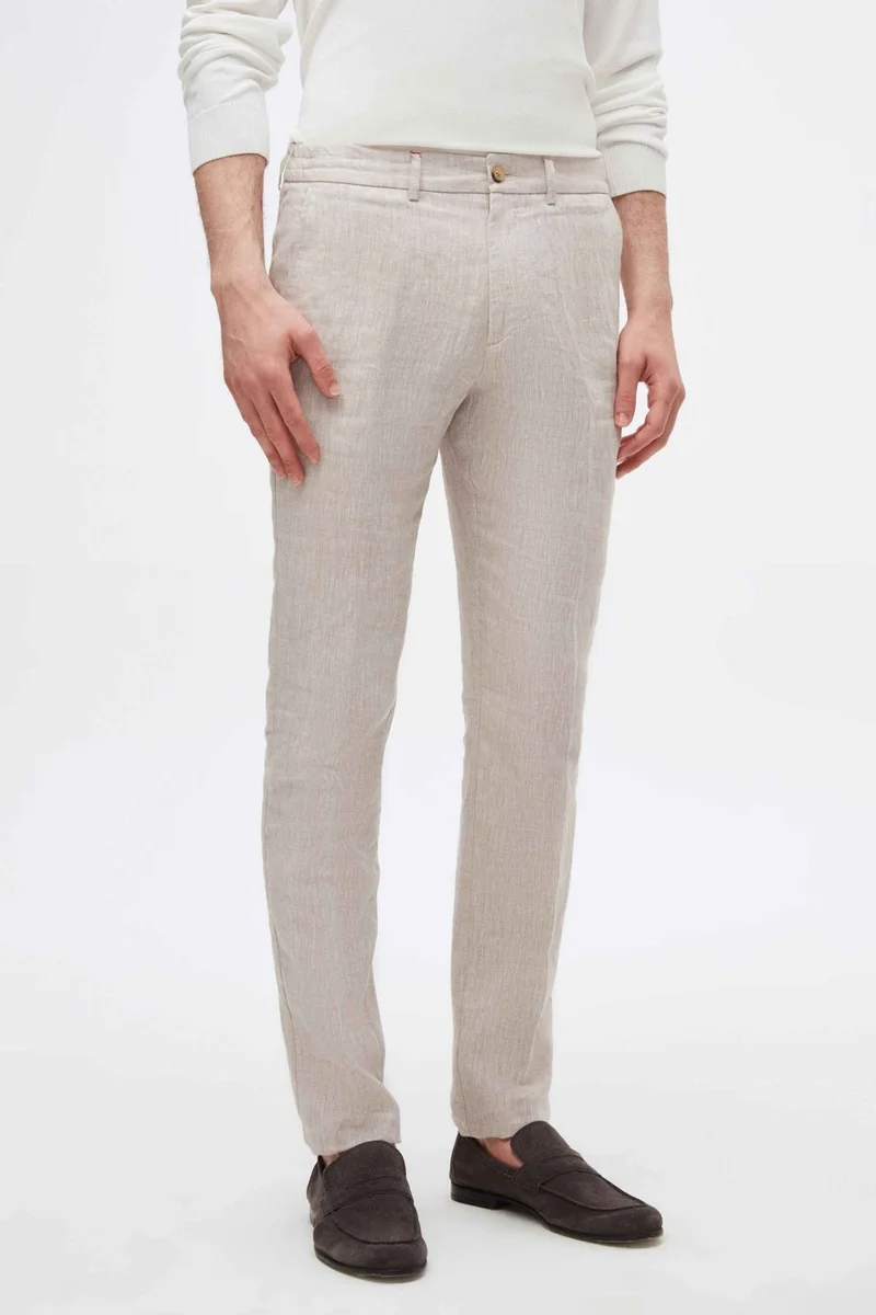 D'S DAMAT D'S Groom Ds Groom Slim Fit Beige Plain Jogger Pants