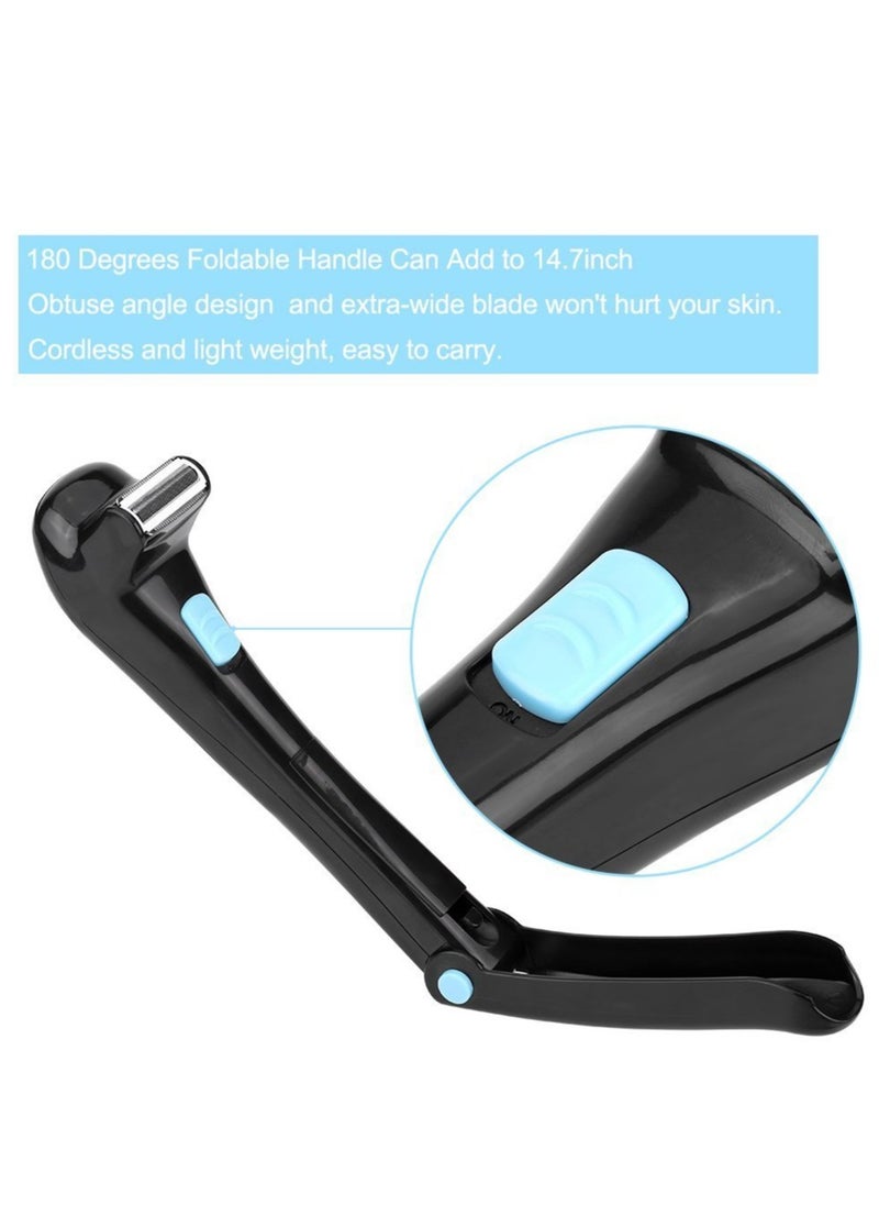 Generic - Cordless Electric Back Hair Shaver for Men, Foldable Body Groomer with Adjustable Ergonomic Curved Handle, Ideal for Easy Back Hair Removal and Trimming. - Image 1