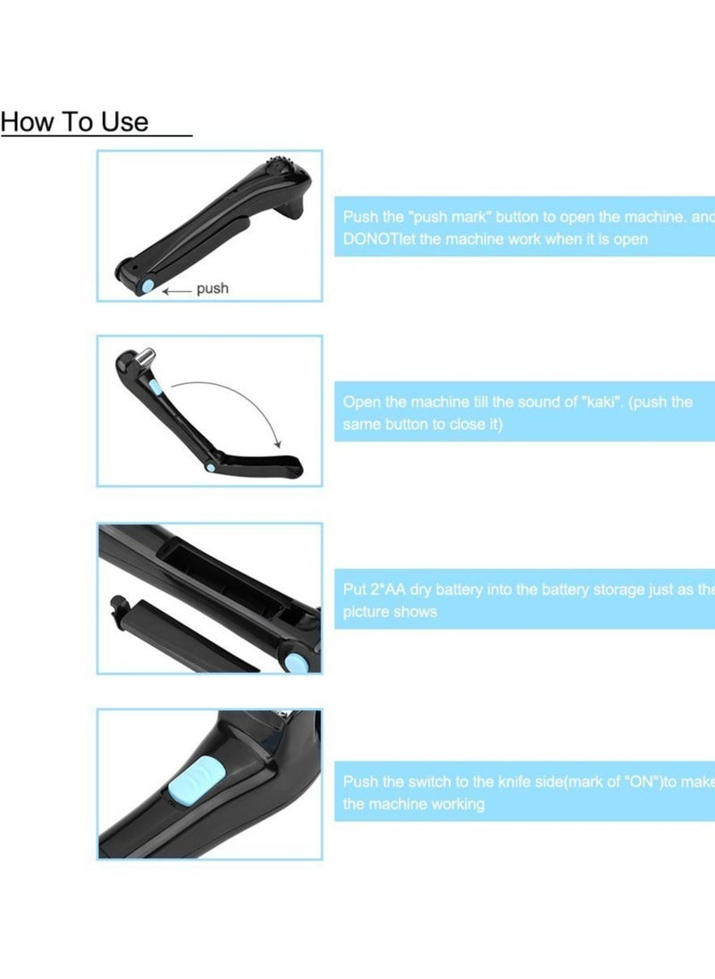 Generic - Cordless Electric Back Hair Shaver for Men, Foldable Body Groomer with Adjustable Ergonomic Curved Handle, Ideal for Easy Back Hair Removal and Trimming. - Image 1