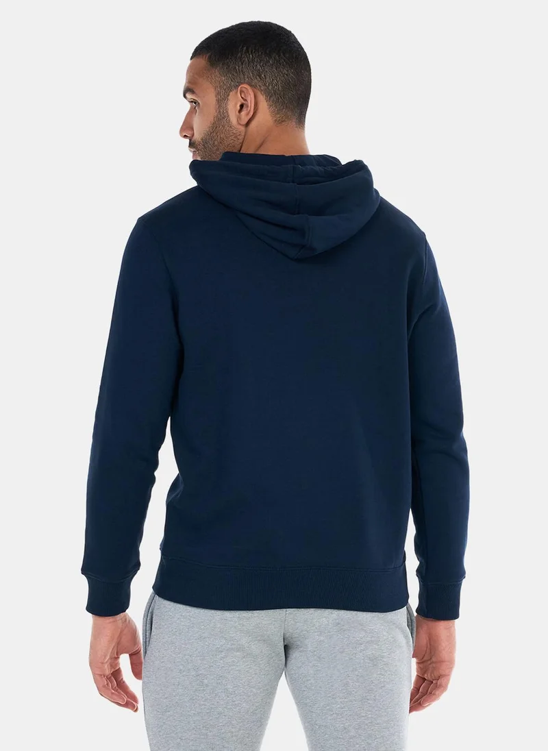 Timberland Men's Linear Logo Print T-Hoodie