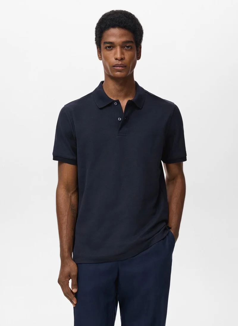 Mango Man Regular-Fit  Piqué Polo Shirt