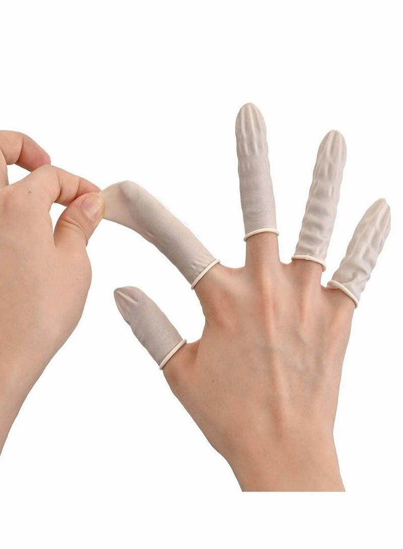 كابتن تيك Latex Finger cots Pack of 50 Disposable Medium Size Finger Protectors Durable Medium Fingertip Protective Finger Gloves for Cutting and Crafting Work Painting Hobbies Sports and More - Image 3
