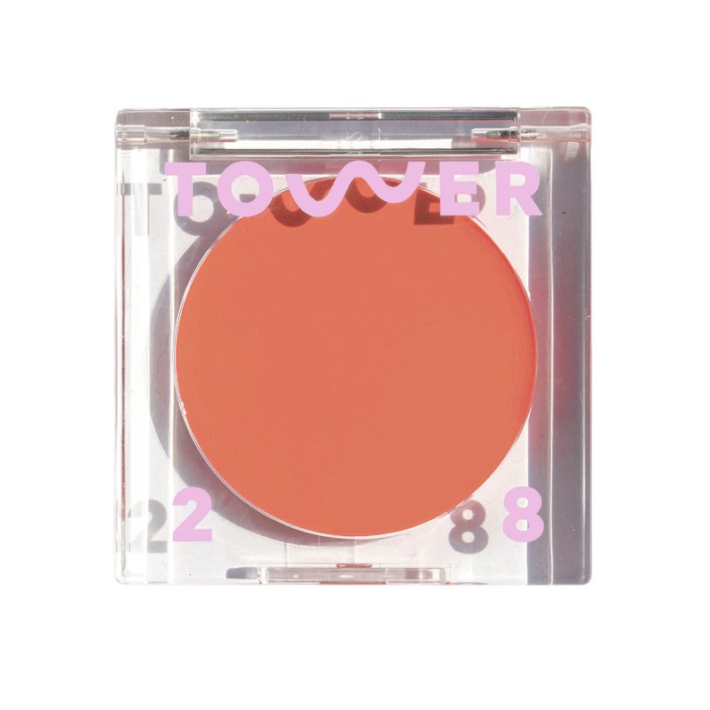Tower 28 Beauty BeachPlease Cream Blush for Cheeks and Lips  MultiPurpose Lip and Cheek Tint in SunKissed Peach Blush  for Sensitive Skin  Color RUSH HOUR Luminous Finish