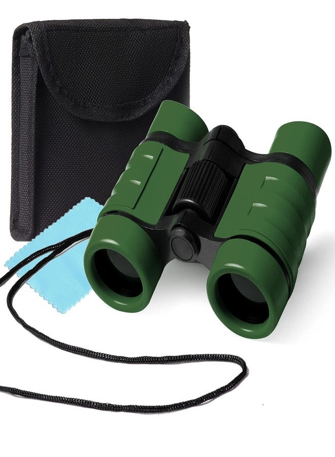 Extrapins Kids' Compact Green Binoculars - Outdoor Exploration Kit, Age 3-12, Shockproof, Perfect for Bird Watching, Hiking, Camping, Travel & Learning - Image 1