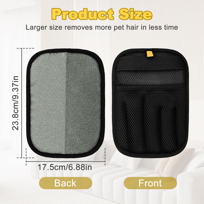 Deisunpet 2 PCS 2025 Upgraded Five-Finger Pet Hair Remover Electrostatic Gloves, Pet Hair Removal Glove for Dog Cat Grooming, Durable Dogs Cats Hair Removal Tool for Furniture Car Couch Carpet Clothes - Image 2