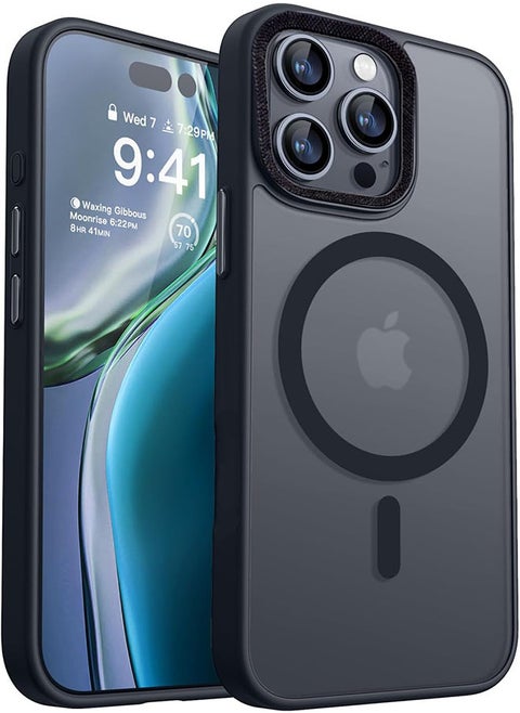 Case BENTOBEN Magnetic Iphone 15 Pro Max, Compatible with Wireless Charger and Magsafe Card Wallet, Simple Clear Shockproof Drop Resistant Anti-Fingerprint Case Compatible with Iphone 15 Pro Max - Black