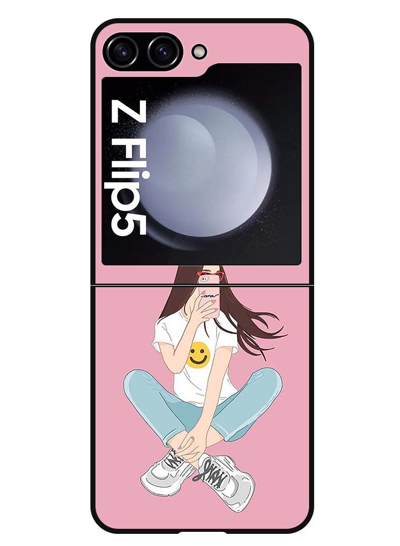 Theodor Protective Case Anti Scratch Shock Proof Bumper Cover For Samsung Galaxy Z Flip 5 Selfie - Image 1