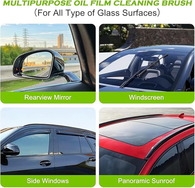 DRVUXBIL 3 Pack Automotive Oil Film Cleaning Brush, Car Windshield Cleaner, Clear Vision Glass Cleaner for Car Windows, Clear Vision Windshield Cleaner Tool Improving Windshield Clarity & Visibility - Image 3