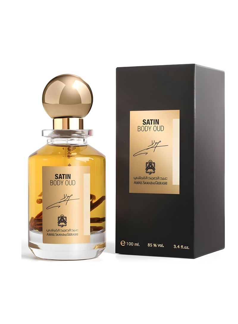 Abdul Samad Al Qurashi AbdulSamad Al Qurashi Satin Body Oud EDP 100ml Luxurious Unisex Fragrance - Long Lasting Perfume For Men - Perfume For Women - Image 1