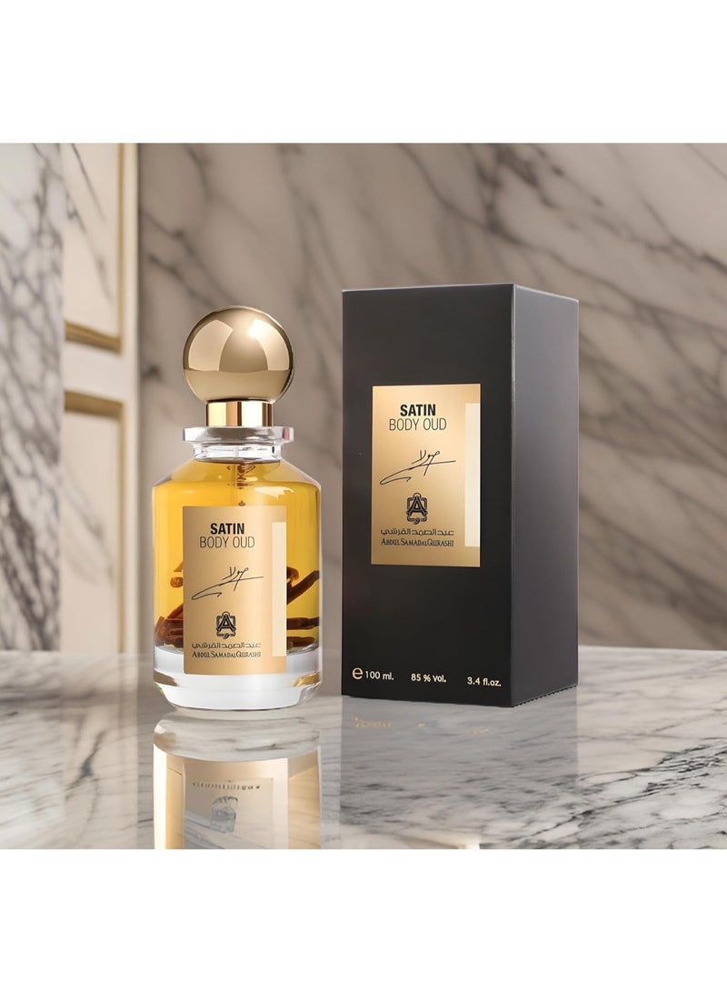 Abdul Samad Al Qurashi AbdulSamad Al Qurashi Satin Body Oud EDP 100ml Luxurious Unisex Fragrance - Long Lasting Perfume For Men - Perfume For Women - Image 2