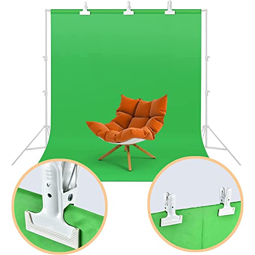KAGYOKU Backdrop Spring Clamps 6 Pack Large Heavy Duty Photography Backdrop 4" Clips for Background Backdrops Stand, Woodworking, Home Improvement (White) - Image 2