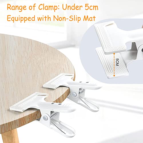 KAGYOKU Backdrop Spring Clamps 6 Pack Large Heavy Duty Photography Backdrop 4" Clips for Background Backdrops Stand, Woodworking, Home Improvement (White) - Image 4
