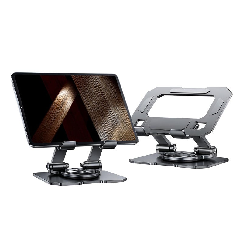 Adjustable Holder - Multi‑Angle 360° Rotating Foldable Device Stand with Carbon Steel Core, Compact and Stable for Desk, Bedside, or Travel Use Across Smartphones and Small Tablets - Image 1