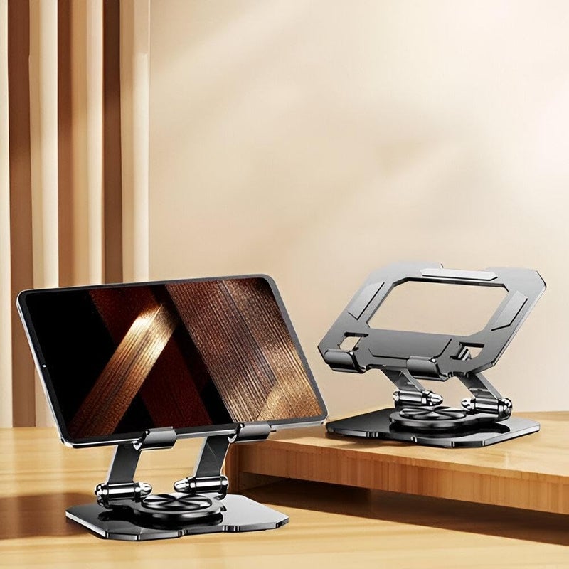 Adjustable Holder - Multi‑Angle 360° Rotating Foldable Device Stand with Carbon Steel Core, Compact and Stable for Desk, Bedside, or Travel Use Across Smartphones and Small Tablets - Image 4