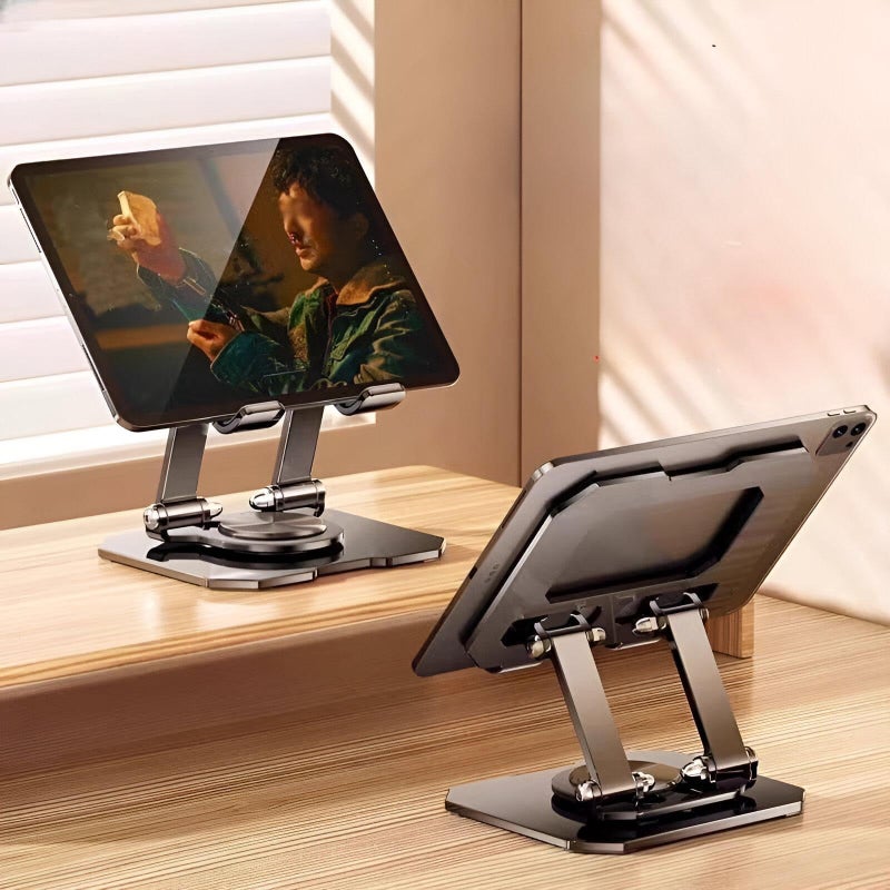 Adjustable Holder - Multi‑Angle 360° Rotating Foldable Device Stand with Carbon Steel Core, Compact and Stable for Desk, Bedside, or Travel Use Across Smartphones and Small Tablets - Image 2