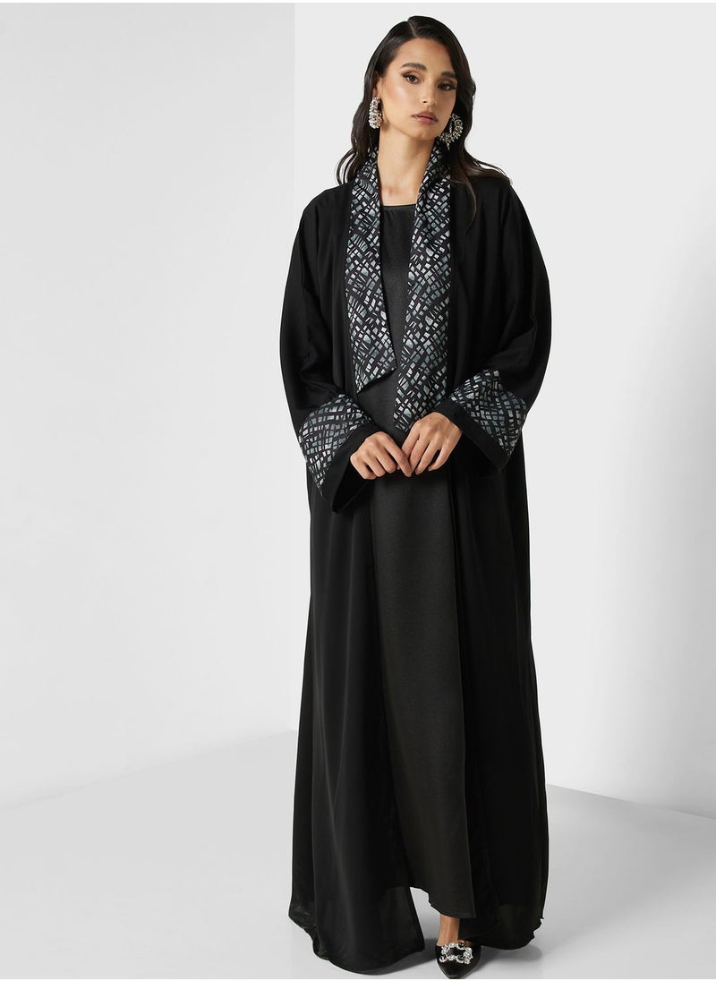 Khizana - Monotonal Abaya With Inner & Sheila - Image 1
