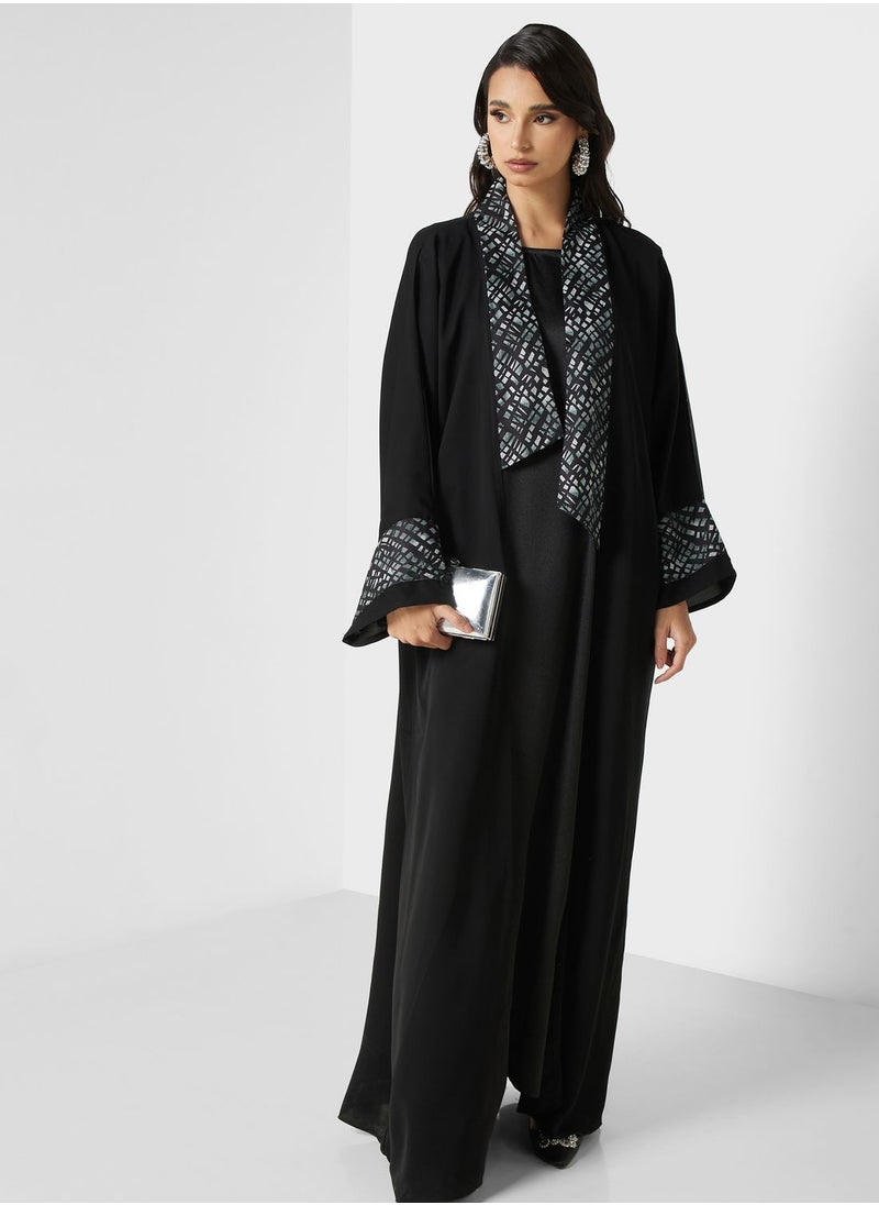 Khizana - Monotonal Abaya With Inner & Sheila - Image 1