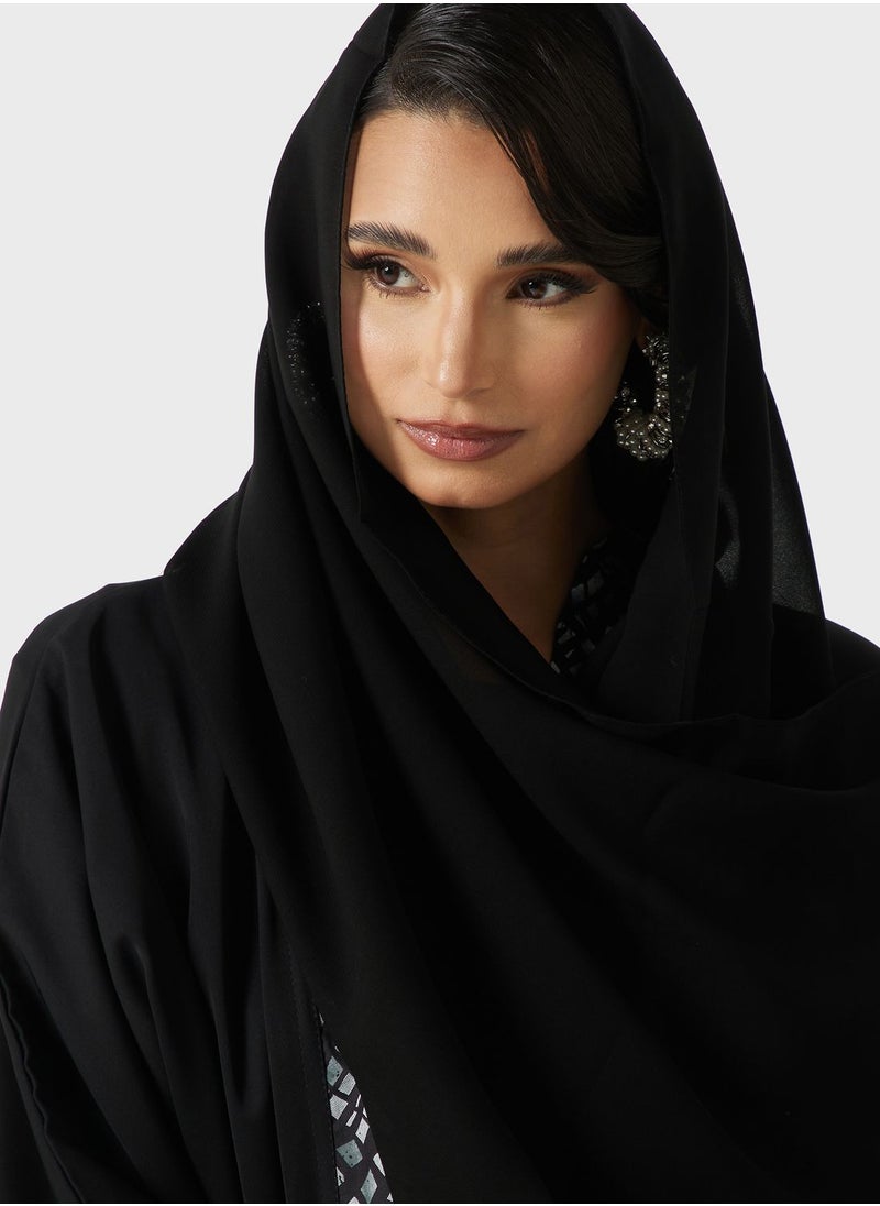 Khizana - Monotonal Abaya With Inner & Sheila - Image 1