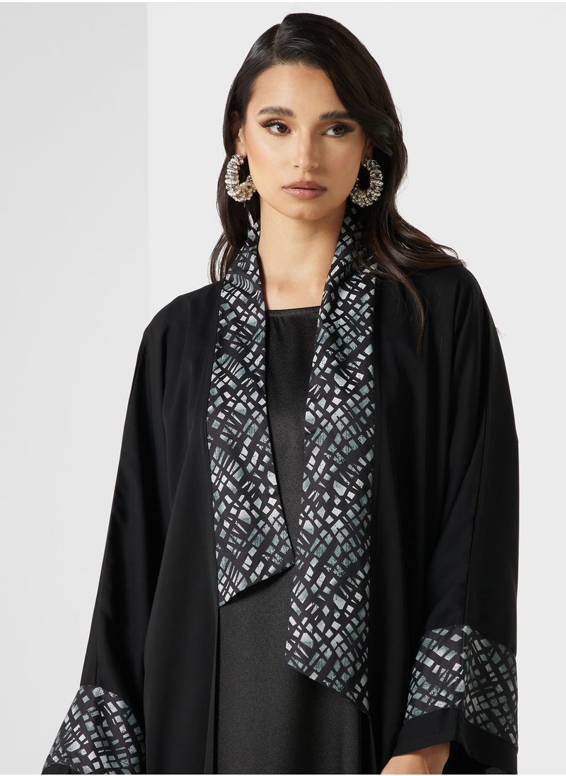 Khizana - Monotonal Abaya With Inner & Sheila - Image 1