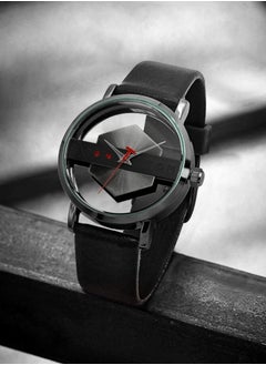 TOMI A stylish unisex wrist watch from Tommy with a black leather strap for men and women from TOMI, the watch face size is 40 mm and the thickness is 9 mm  - Image 4