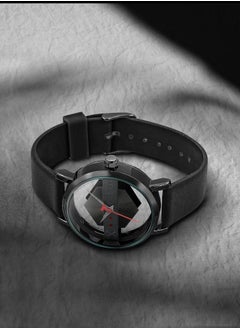 TOMI A stylish unisex wrist watch from Tommy with a black leather strap for men and women from TOMI, the watch face size is 40 mm and the thickness is 9 mm  - Image 3