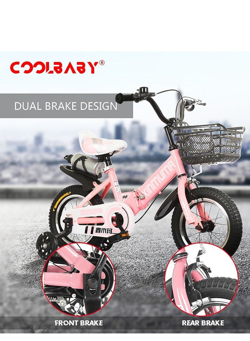 Cool Baby 16 Inch Princess kids Bikes Bicycles with Training Wheels and Fenders - Image 2