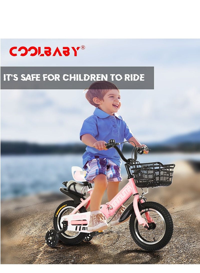 Cool Baby 16 Inch Princess kids Bikes Bicycles with Training Wheels and Fenders - Image 5