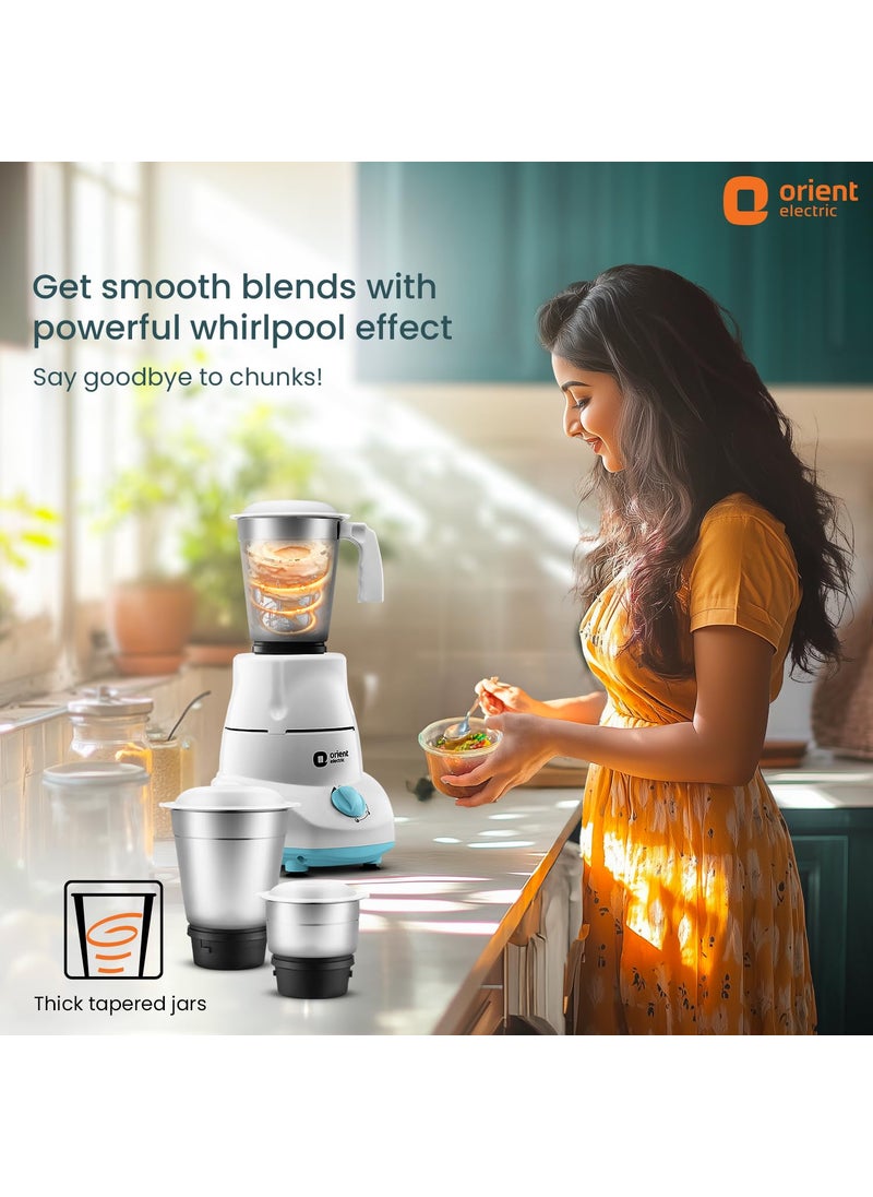 Orient Electric Orient Electric 500W mixer grinder | Kitchen Kraft 500 MGKK50B3 with 3 SS jars | Longer life balanced coil motor | ABS body | Uniform grinding | 5 years motor warranty  - Image 2