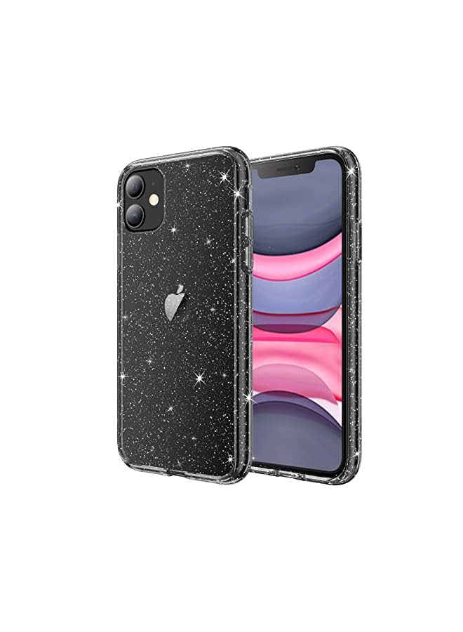 جي تيك علبة Glitter لـ iPhone 11 ، 6.1 بوصة ، غلاف Pling Sparkle Shockproof Phone ، لطيف لطيف للنساء والبنات (أسود) - Image 2