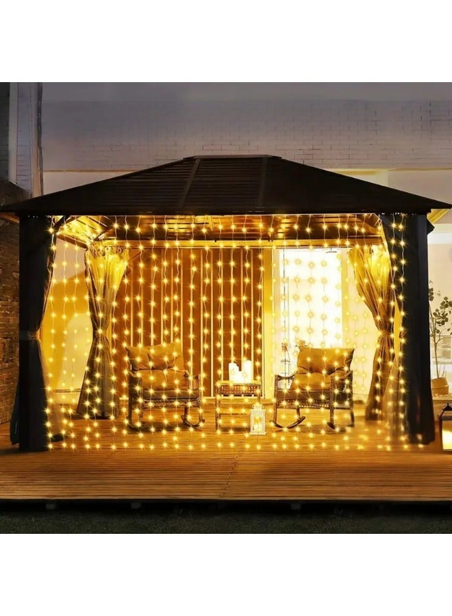 MT LED Curtain Lights 6*3 (540LEDs) - Decor for Ramadan, Eid, Parties & Romantic Ambience - Image 1