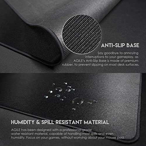 FANTECH Agile Gaming Mousepad for Esports, SPEEDSILK Fabric Low Friction Surface Mouse Pad, Ultra-Soft Stitched Anti-Fray Edges Washable Mouse Mat, MP453 Large (17.7"x13.8"), 450x350x4mm - Image 5