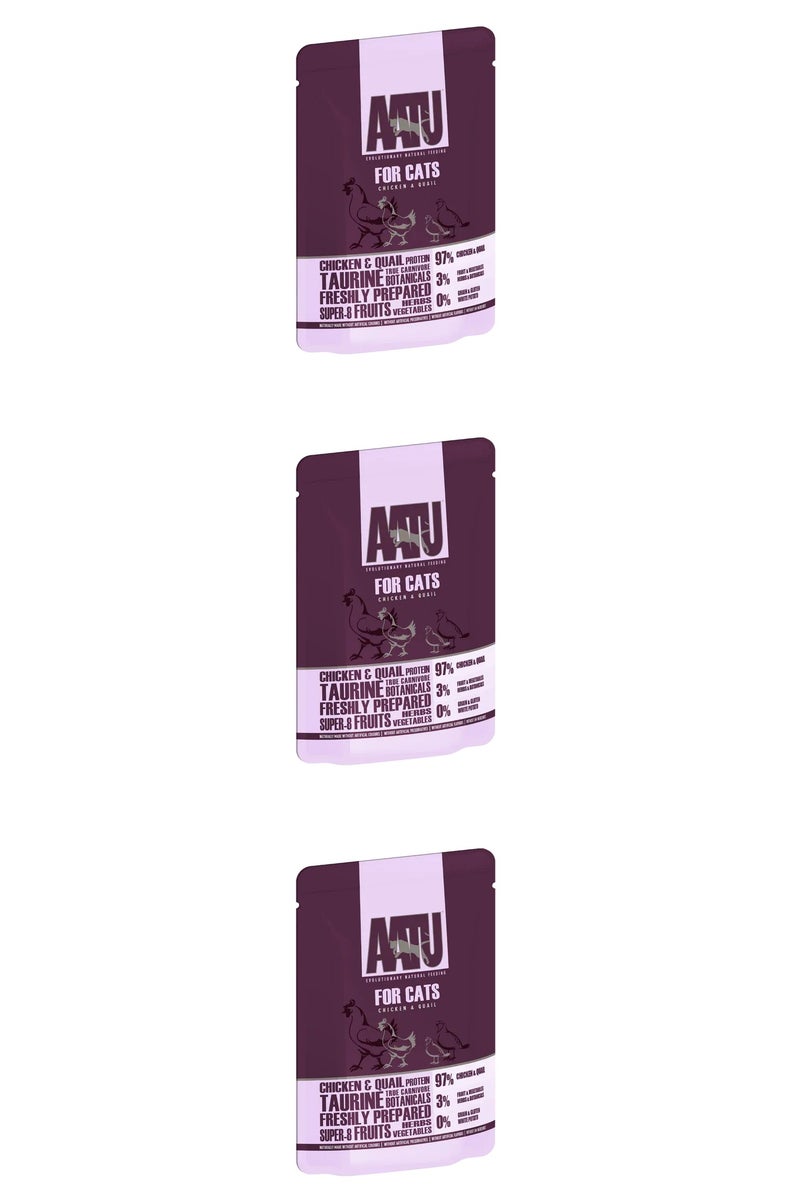 AATU Chicken & Quail Wet Cat Food 85g x 3pcs - Image 1