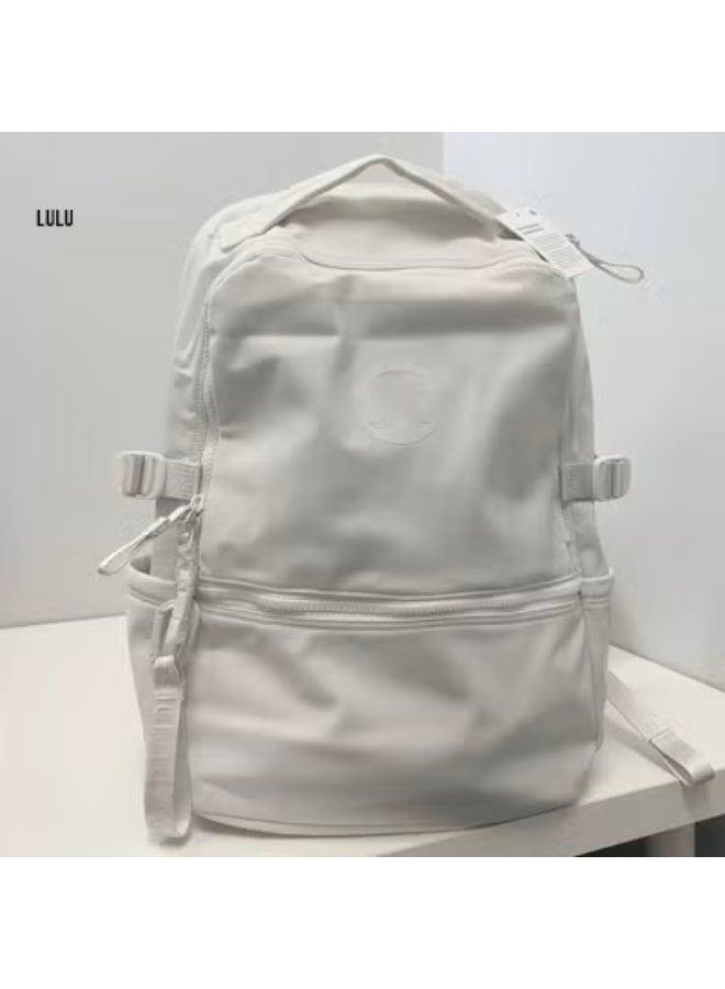 lulu New Crew 22L Backpack - Lightweight Water-Resistant Nylon, 16-Inch Laptop Compartment, Multi-Compartment Organization for Commuting Travel Fitness