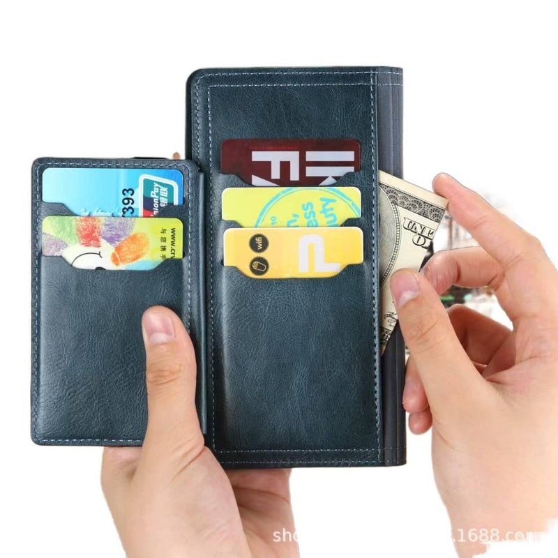 غطاء واقي بTPU لـ Samsung S25 Ultra / Samsung S25 باللون أسود بوظيفة حامل من مادة TPU مع حامل بطاقات وحامل قائم مع مقاوم للصدمات مع حماية من السقوط مع مقاوم للخدش سهل التخزين - Image 5