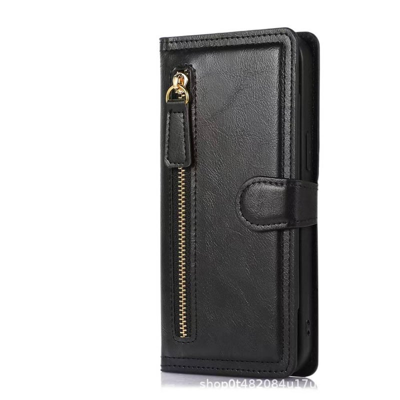 غطاء واقي بTPU لـ Samsung S25 Ultra / Samsung S25 باللون أسود بوظيفة حامل من مادة TPU مع حامل بطاقات وحامل قائم مع مقاوم للصدمات مع حماية من السقوط مع مقاوم للخدش سهل التخزين - Image 1