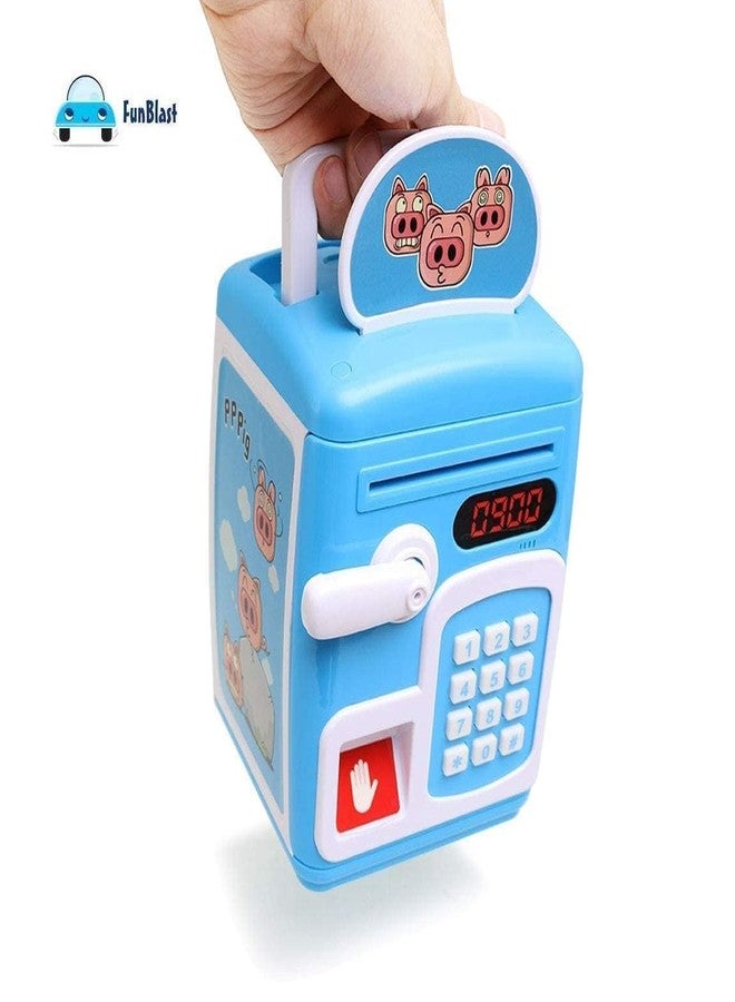 KERBRO Money Safe ATM Kids Piggy Savings Bank with Fingerprint Sensor, ATM Piggy Bank for Kids with Electronic Lock and Stickers - Image 2