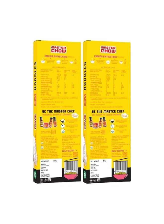 MasterChow Whole Wheat Noodles - Pack of 2 | Not Fried | Serves 10 Meals - 600gms - Image 2