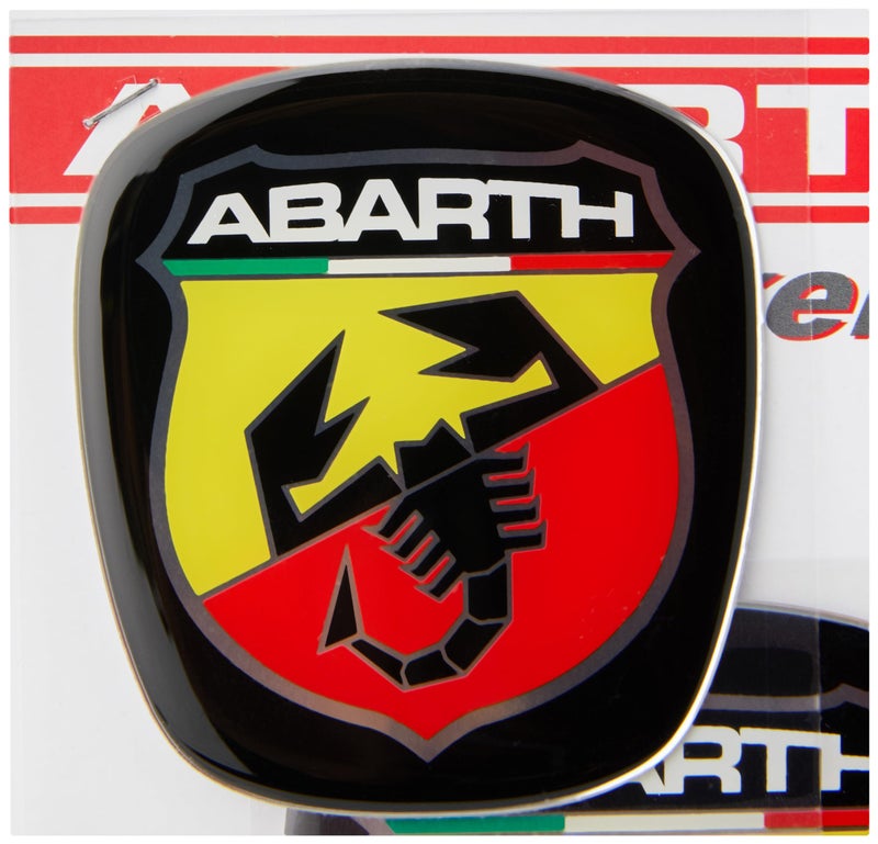 Abarth 21558A-21548C Official 3D Sticker for Fiat Grande Punto, Front and Rear Logo, 60 x 65 mm, 71 x 65 mm - Image 3
