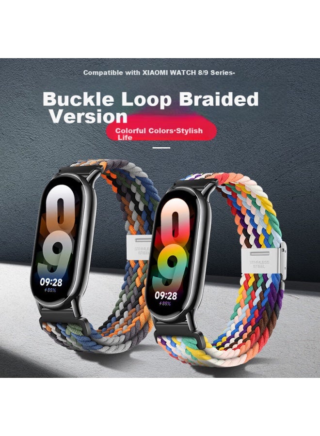 Chensong Nylon Braided Watch Band For Xiaomi Mi Band 8/9/nfc، سوار رياضي للجنسين للدفء في الخريف والشتاء - Image 4