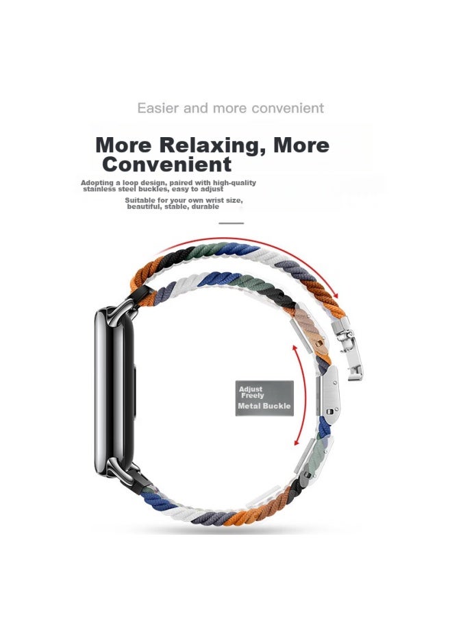 Chensong Nylon Braided Watch Band For Xiaomi Mi Band 8/9/nfc، سوار رياضي للجنسين للدفء في الخريف والشتاء - Image 1