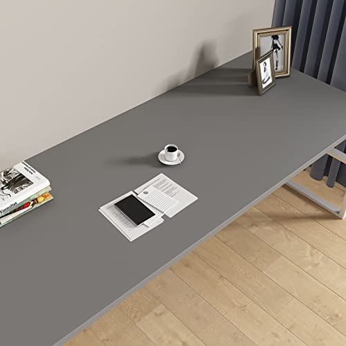 Decotalk Grey Wallpaper Peel and Stick Self Adhesive Wallpaper Removable Gray Contact Paper for Cabinets Waterproof Thick Grey Contact Paper Self-Adhesive for Shelves 12"x120" - Image 2